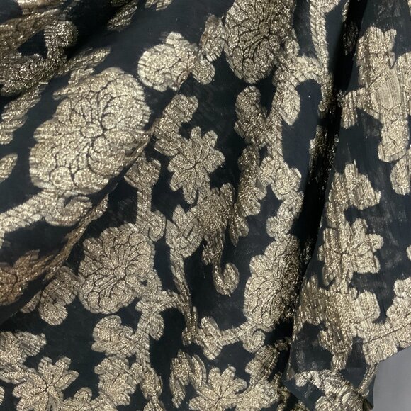 Free People Charlie Bustier Dress Black/Gold Metallic Combo Sz XS - Picture 12 of 16